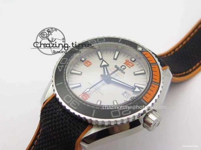 0102 ComfortFit 2016 Planet Ocean 45mm SS JHF Gray Dial On Nylon Strap A 8226